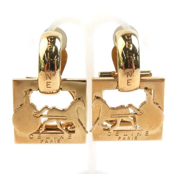 Celine Earrings Metal Gold Women's 56404g